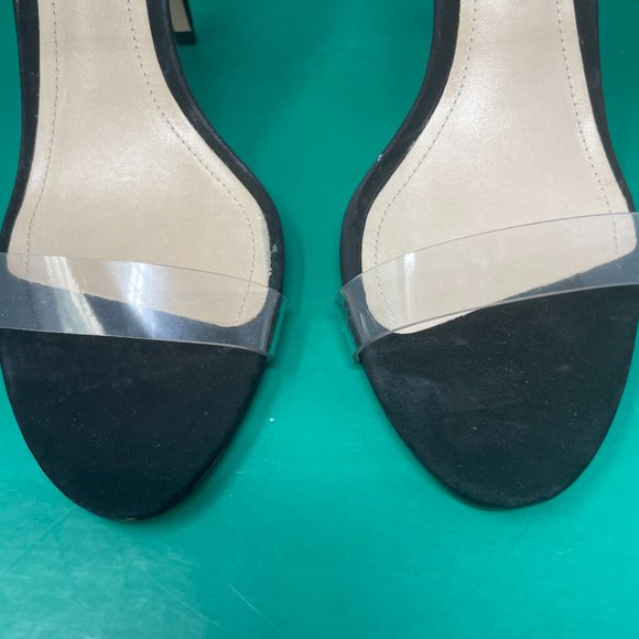 SCHUTZ Black Heels with Clear Straps - Picture 2 of 5